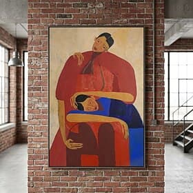 Peinture à l'huile mintura faite à la main sur toile, décoration murale moderne abstraite, tableau figuratif pour la maison ou l'hôtel, roulée, sans cadre ni c