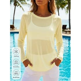 Women's Quick Dry Long Sleeve T Shirt Tee Cool Feeling Moisture Wicking Tops