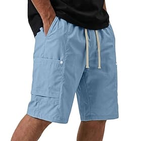 Homme taille confortable Actif Shorts Short décontracté Short athlétique Avec Poches Taille Élastique Pur Uni Couleur Pleine Confort Séchage Rapide Longueur Ge