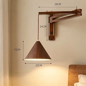 Lampes à bras articulé Bois Applique murale IP20 110-120V 220-240V