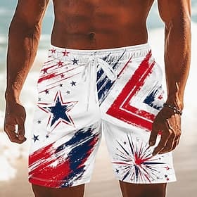 4 juillet 2026, 250e anniversaire Homme Drapeau Américain Maillots de bain Maillots de bain shorts de bain Shorts de Surf Taille Moyenne Patriotique Quotidien