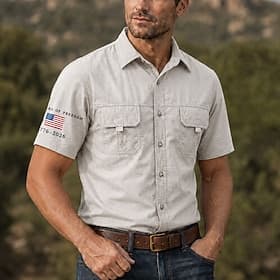 4th of July 2026 250th Men's American US Flag 1776 Shirt Summer Shirt Button Up Shirt Short Sleeve Patriotic Daily Outdoor Holiday Summer Spring Turndown 3D Pr