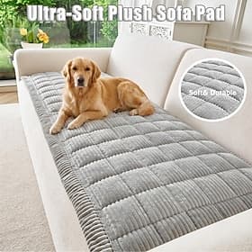 Housses de canapé lavables et antidérapantes pour chiens, protections douces et moelleuses pour canapé 3 places, adaptées aux animaux de compagnie.