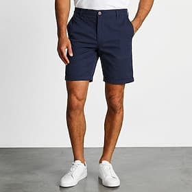 Men's Slacks Dress Shorts Pocket Plain Comfort Short Casual Daily Outdoor Casual Navy Blue Micro-elastic