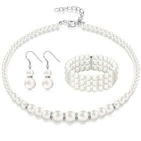 Parure de bijoux 3 Perle d'imitation 1 Collier 1 Bracelet Boucles d'oreilles Femmes Mode Parure de Bijoux Pour Soirée Mariage