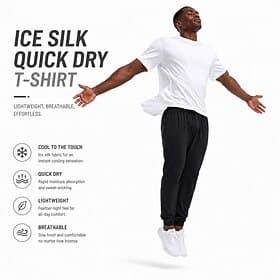 Homme T-shirt Manche Courte Col ras du cou Été Printemps Toutes saisons Uni Occasionnel Athlétique Séchage Rapide Mince Occasionnel Quotidien Sports Noir Blanc