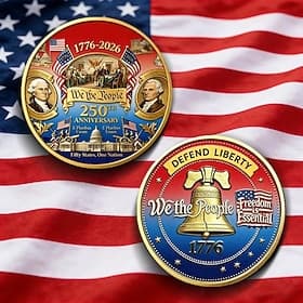 Pièce commémorative du 250e anniversaire des États-Unis, pièce défi «Nous le peuple» 1776-2026, pièce de collection pour la fête de l'indépendance américaine