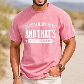 T-shirt homme humoristique « C'est comme ça, et c'est bien le problème », imprimé sarcastique, manches courtes, col rond, style décontracté, tailles S, M, L, X