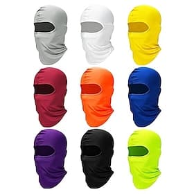 Lot de 9 cagoules rafraîchissantes, masque de protection solaire pour le cyclisme, doublure légère et coupe-vent pour casque de moto, couvre-chef respirant en