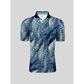 Homme T-shirt POLO Bleu Manche Courte Top Tenue de golf Vêtements Tenues Porter des vêtements