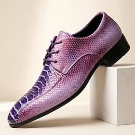 Homme Classique Mariage Cuir PU Confortable À lacets Pourpre foncé Été Printemps Automne