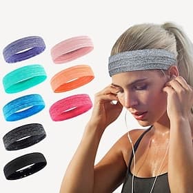 Bandeau anti-transpiration pour le sport (yoga, course à pied, fitness, cyclisme, tennis), 1 pièce. Antidérapant et respirant, il évacue l'humidité et résiste