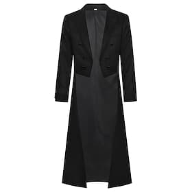 Gothique Rétro Vintage Victorienne Manteau Manches longues Vampire Gentleman Couleur Unie Déguisement Homme Fantaisie Royal Halloween Carnaval Mascarade Foire