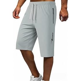 Homme Short athlétique Shorts Shorts d'été Shorts de plage Short décontracté Cordon de serrage Taille Élastique Uni Séchage Rapide Respirant Longueur mollet Qu