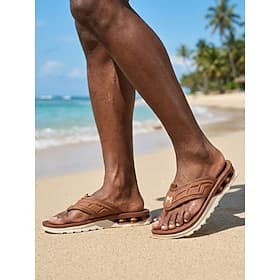 Sandales tongs pour hommes, idéales pour les vacances à la plage. Chaussures d'été décontractées à bout ouvert, confortables et légères, parfaites pour les vac