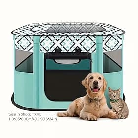 Mobilier pour animaux de compagnie pliable et portable, très populaire, fabriqué en tissu mesh respirant avec sac de rangement, idéal pour les voyages et le ca