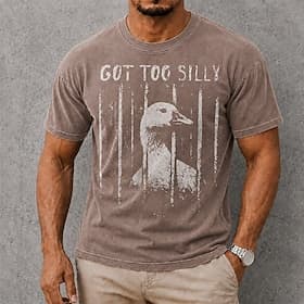 T-shirt homme trop drôle et absurde, 100 % coton, délavé à l'acide, manches courtes, col rond, impression directe sur textile, mode quotidienne, vêtements prin