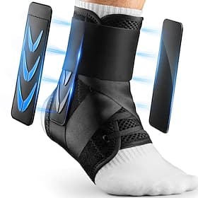 Attelle de cheville professionnelle avec stabilisateurs latéraux Cheville stabilisatrice à lacets avec sangles ajustables pour la récupération après une entors