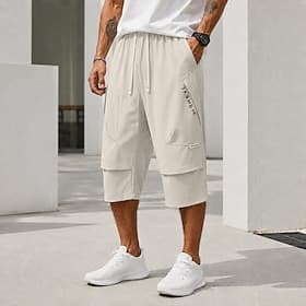 Homme Short cargo léger taille confortable Pantalon cargo Shorts cargo Short décontracté Avec Poches Séchage Rapide Uni Couleur Pleine Confort Longueur Genou O