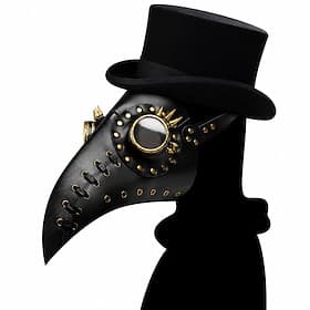 Médiéval Renaissance Steampunk Masque Médecin de la peste Déguisement Unisexe Steampunk Halloween Carnaval Mascarade Soirée Foire de la Renaissance LARP Adulte