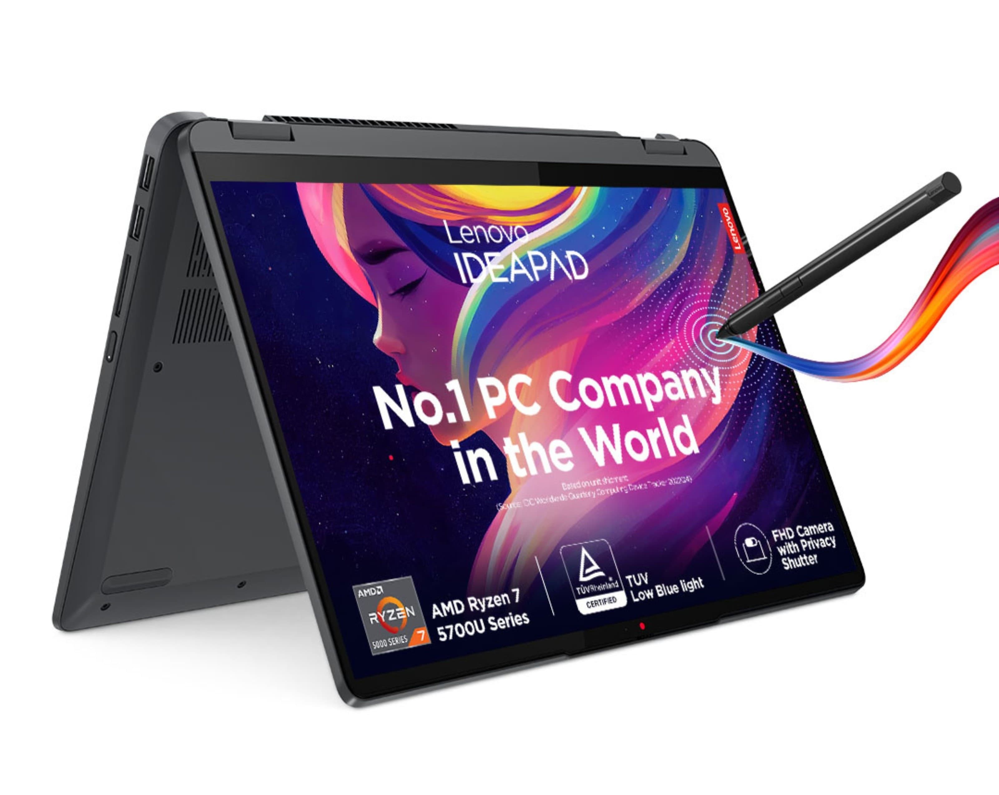 Lenovo IdeaPad Flex 5-14" AMD Ryzen™ 7 5700U, Storm Grey - Laptop - AMD Ryzen™ 7 5700U - 512 GB SSD - 16 GB RAM - 5-14 in | 82R9XA15IN