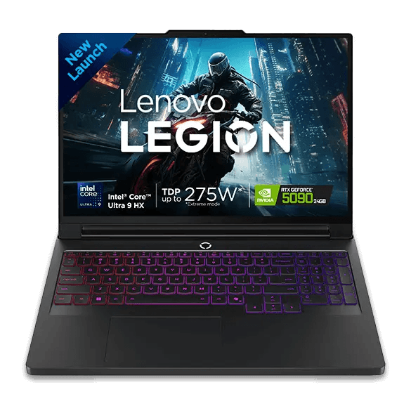 Lenovo Legion Pro 7 Intel, 40.64cms, Eclipse Black - Gaming Laptop | Gaming PC - Intel® Core™ Ultra 9 275HX - 1 TB SSD - 32 GB RAM | 83F500K1IN