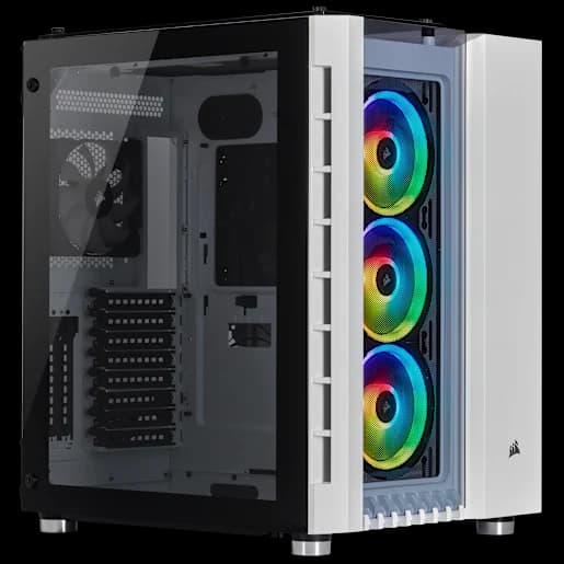 CORSAIR Crystal Series 680X RGB ATX High Airflow Tempered Glass Smart Case - White