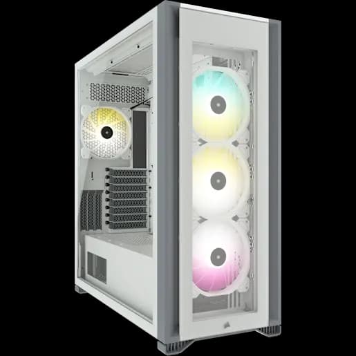 CORSAIR Case per PC ATX Full-Tower con vetro temperato iCUE 7000X RGB - Bianco
