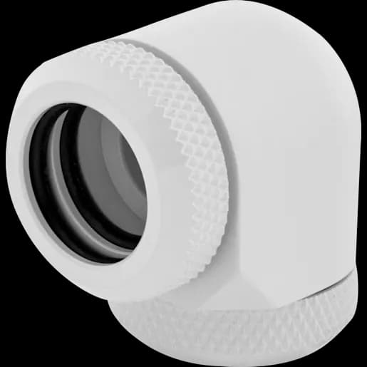 CORSAIR Raccordo diametro esterno 14 mm 90° Hydro X Series XF Hardline Pacco da due - Bianco