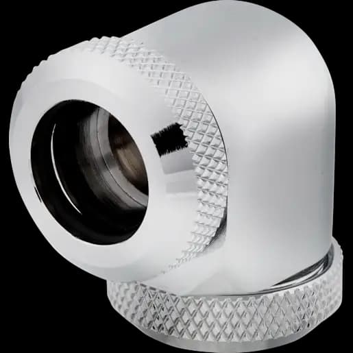 CORSAIR Raccordo diametro esterno 12 mm 90° Hydro X Series XF Hardline Pacco da due - Cromato