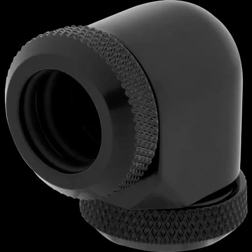 CORSAIR Raccordo diametro esterno 12 mm 90° Hydro X Series XF Hardline Pacco da due - Nero