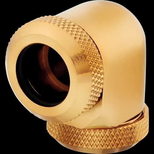 CORSAIR Raccordo diametro esterno 12 mm 90° Hydro X Series XF Hardline Pacco da due - Oro