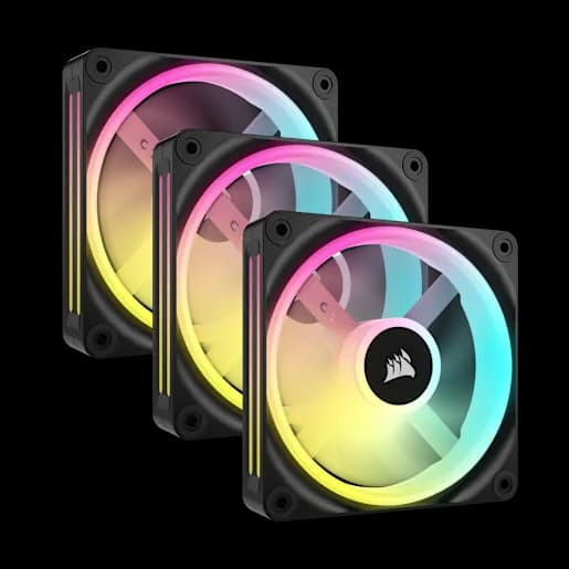 CORSAIR Starter Kit per ventole PWM per PC da 120 mm iCUE LINK QX120 RGB con iCUE LINK System Hub