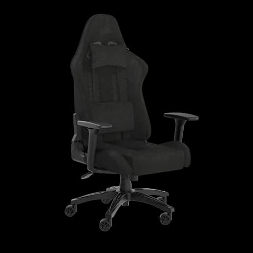 CORSAIR Sedia gaming TC100 RELAXED - Rivestimento in tessuto nero/nero