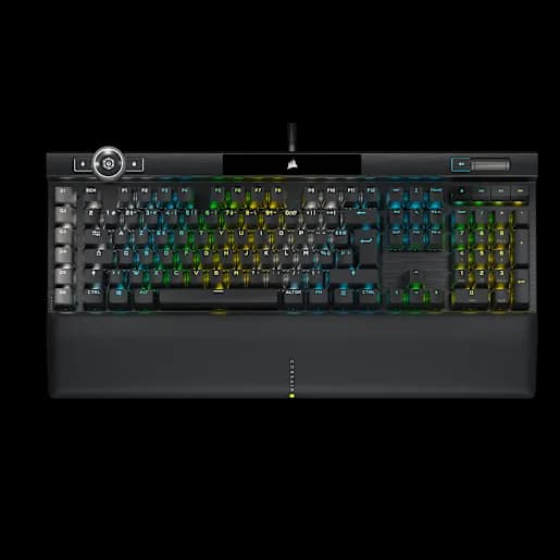 CORSAIR Clavier gaming mécanique K100 RGB - CHERRY MX Speed - Noir (FR)