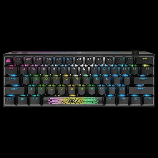 CORSAIR K70 PRO MINI WIRELESS 60% Mechanical CHERRY MX Speed Switch Keyboard with RGB Backlighting - Black (Refurbished)