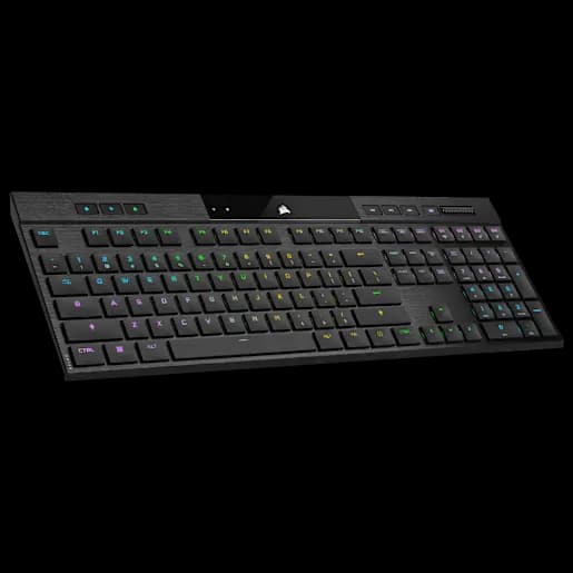 CORSAIR K100 AIR WIRELESS RGB Ultradünne mechanische Gaming-Tastatur – CHERRY MX Ultra Low Profile, taktil