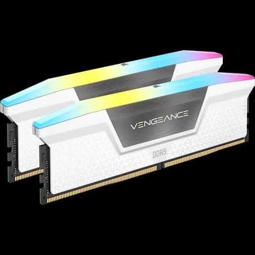 CORSAIR Kit di memoria DDR5 DRAM VENGEANCE RGB 32GB (2x16GB) 6200MHz C36, bianco