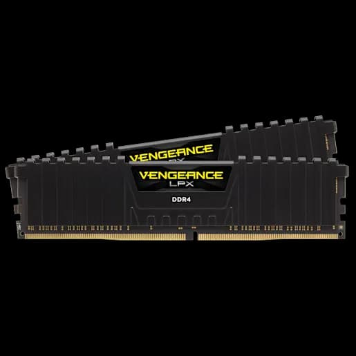 CORSAIR Kit di memoria Nero – C16 2666MHz DRAM DDR4 da 32GB (2 x 16GB) VENGEANCE® LPX