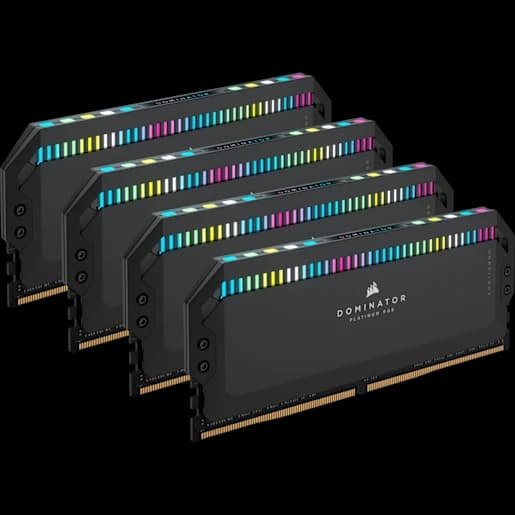 CORSAIR Kit di memoria DDR5 DRAM DOMINATOR PLATINUM RGB 64GB (4x16GB) 6200MHz C32, nero