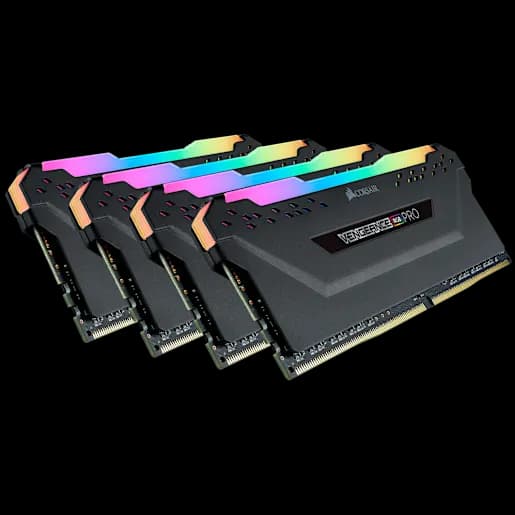 CORSAIR Kit di memoria C18 VENGEANCE® RGB PRO 64 GB (4 x 16 GB) DRAM DDR4 a 3600 MHz - Nero
